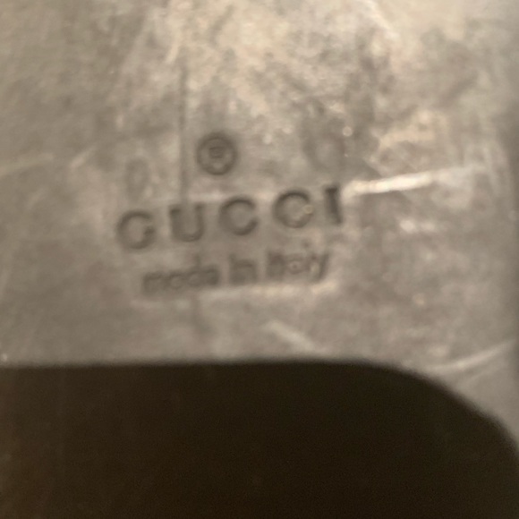 Gucci black ballet slippers with gold Gucci horse shoe - Picture 4 of 7